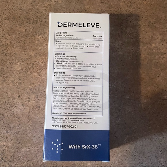 NWT Dermeleve Cream for Dry, Itchy Irritated Skin.  30 g. - Picture 3 of 7